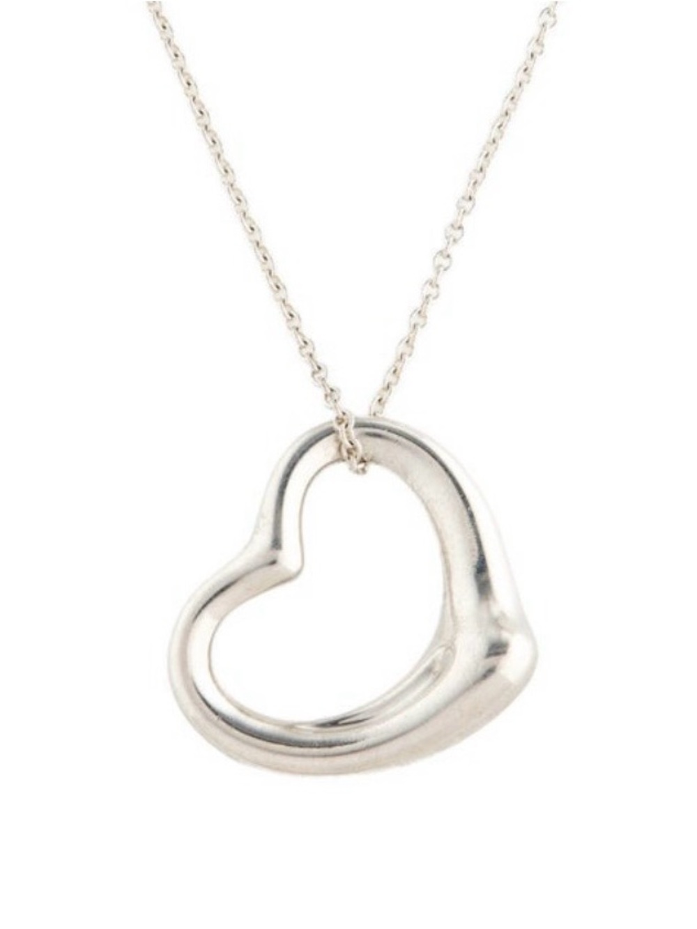 Tiffany & Co. Elsa Peretti Open Heart Pendant Necklace - Silver
